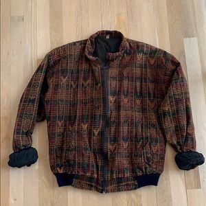 Vintage 80s Aztec Print track jacket